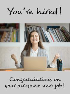You??re Hired- Congratulations on New Job Card  | Birthday & Greeting Cards by Davia Flower Delivery