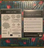 NIP STAMPIN' UP! Lovely Lily Pad stamp set and dies. Also Includes 12x12 DSP
