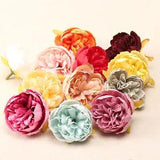 5/100p Artificial Silk Flower Head Fake Peony For DIY Bouquet Oranment Accessory