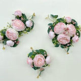 Flower cake topper Wedding cake decoration pink peony and faux greenery decoration for cake Wedding accessories Magaela Bridal cake Party