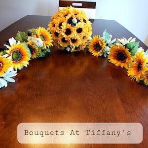Sunflower Wedding Bouquets & Boutonnieres