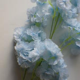 Elegant Silk Cherry Blossom Spray, Branches 21'' Tall, Japanese Sakura, Light Blue, Wedding Flowers, Bouquet, Centerpieces, Arrangements