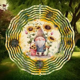 Sunflower Gnome Wind Spinner, Yard Decor, Outdoor Garden Decor, Sunflower Gifts, Cute Gnome Gifts For Women, Unique Gifts For Mom, For Her