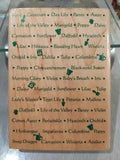 Hampton Art Flower Words Background Rubber Stamp Daisy Poppy Lily Pansy