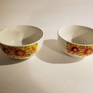 2 - Royal Norfolk Sunflowers 5 1/2 inch Cereal Bowls