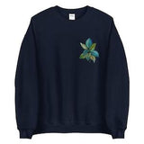 Blue Green Ficus Small Design Sweatshirt | Fall Sweatshirt | Vintage Sweatshirts | Plant Sweatshirt | Indoor Plant Crewneck | Plant Gift