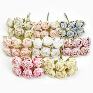 30 Pcs / 2cm / Mini Artificial Flower Buds Rose Wedding Bouquet Wreath Corsage DIY SF006