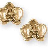 Orchid Jewelry 14k Gold Handmade Orchid Earrings  OR32X-EG