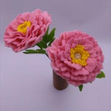 Peony Felt Flower Stem