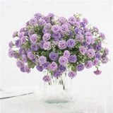 Artificial Silk Flower Small Lilac Bouquet Party Window Garden Decor Flower 1pc