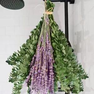 115 Pcs Dried Preserved Eucalyptus Stems & Lavender Flowers Bundles for