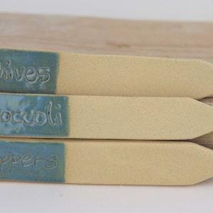 Garden Markers, Ceramic Garden Labels, Garden Stake, Herb Labels, Garden Decorations, Vegetable Markers, Gift for Gardener, Handmade Gift
