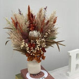 Boho Wedding Bouquet ~ Eucalyptus ~ Rose~ Rust ~ TerraCotta ~ Champagne ~ Neutral  ~ Keepsake Bridal Pampas Grass