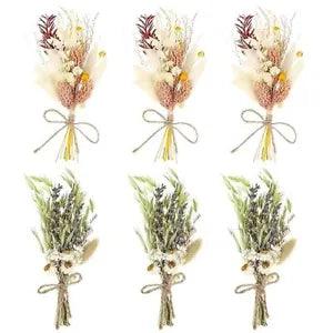 6pcs Mini Dried Flowers Bouquet, Bridesmaid Bouquet, Dried Flowers for