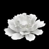 White Peony Ceramic Porcelain Flower Handmade Decor High Detail Table  Wedding