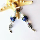 Handcrafted Lampwork Earrings, Finding "The Faery's Lily"