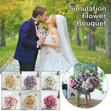 27 Heads Artificial Peony Flowers Silk Rose Bouquet Bride Wedding Home Decor New