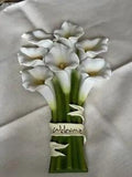 Ibis & Orchid Design 11" H Calla Lily Welcome Plaque Hand Painted, NEW