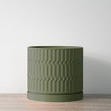 The Mabel Planter in Matte Dark Green