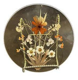 Vintage Handmade Preserved Dried Flowers in Resin Wall Hanging Suncatcher