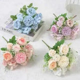 1/2PCS Artificial Silk Peony Fake Flowers Bunch Bouquet Home Wedding Party Decor
