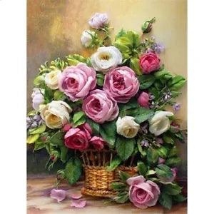 Peony Flowers Diamond Painting Lovely Design Embroidery House Display Decoration