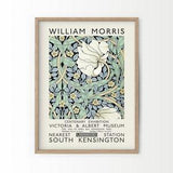 William Morris Print, Floral Wall Art, Morris Exhibition, Pimpernel Flower, Bedroom Wall Art, Gift Idea, Leaves Art Print, Green Artwork