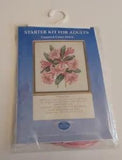 NEW Cross Stitch KIT for Adults~by Coleshill~Pink Lilies~5" X 5.5"