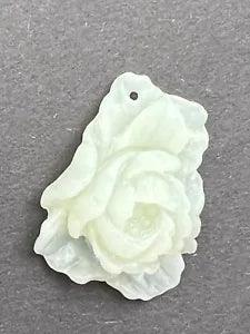 Amazonite carved Peony flower  10 grams (50 carats) Pendant