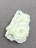 Amazonite carved Peony flower  10 grams (50 carats) Pendant