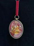 Vintage Dried Flowers Wall Art Domed clear cover ORIGON UNKNOWN