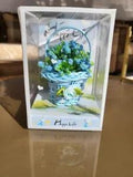 Acrylic Transparent Decorative Box With Flower Basket Dry Flowers Frame 3D