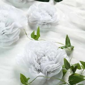 24 pack 7" 9" 11" White Tissue Paper Peony Flowers Wall Sale Sale Event Backdrop