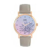 Toff London TLWS-89301 Ladies Blue Water Lilies Flower Watch