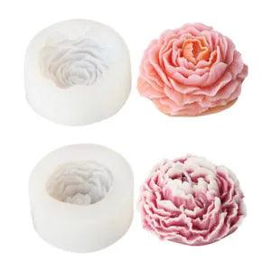Peony Flower Candle Silicone Mould DIY Epoxy Resin Casting Craft Decor Ornament