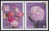 Canada 3372 Ranunculus horz pair (2 stamps from souvenir sheet) MNH 2023