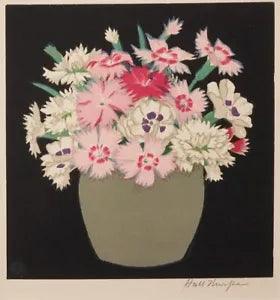 Carnations [woodcut] : John Hall Thorpe : 1922 : Archival Art Print