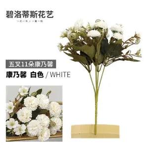 Simulated Flower Artificial Flower Multi Flower Bouquet Five Forked 11 Carnation