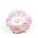 Peony Flower Freshwater Cultured Pearl Brooch 7.5-8.0mm