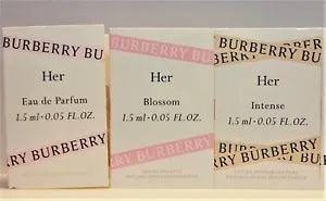 Burberry Her Intense,Burberry Her EDP,  Burberry Her Blossom Sample Vial Set
