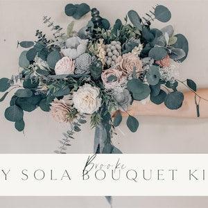 DIY KIT ~ Brooke??s Collection ~ Sola Wood Flower Bouquet ~ Dusty Blue ~ Blush ~ Dusty Rose ~ Champagne ~ Ivory ~ Forever Bouquet ~ Preserved