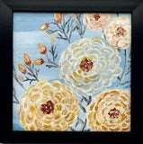 Acrylic Painting Original / Canvas Painting / Square / 10x10 / Peony Flowers