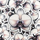 White Orchid Flower Sticker