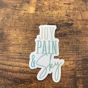 Joy, Pain, and Sky | Zach Bryan Sticker
