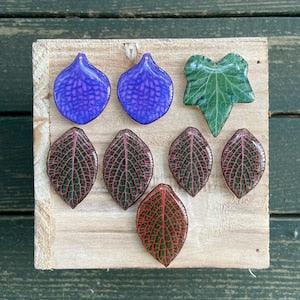 Perfectly Imperfect Sale, Discounted Handmade Jewelry, Purple Orchid Earrings, Houseplant Earrings, English Ivy Pendant or Keychain