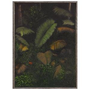 Original Oil Painting on Canvas, Landscape Artwork, Tropical Wall Art, Forest Painting, Green Jungle Art, Green Palms, Original Orchid Art