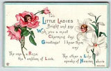 Flower Head Girls Postcard Fantasy Little Ladies Bright And Gay James E Pitts