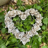Grave decoration rose petals rose HEART rosary rose heart grave decoration weatherproof