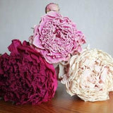 dried peonies of different sizes and colors, dried flowers, bridal jewelry