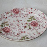 Serving Platter - Johnson Bros Rose Chintz Pink Platter - Transferware Floral 11 Inch Oval Platter